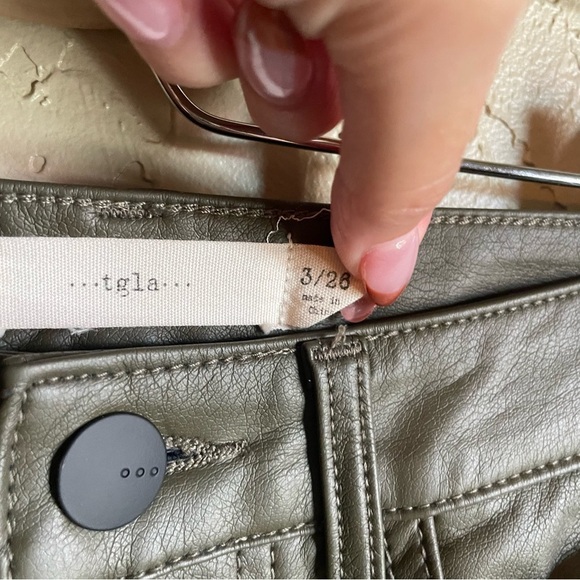 Anthropologie Green Straight Leg Utility Pants - Picture 4 of 9